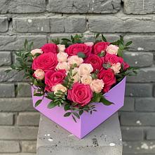 Цветочная композиция из Розы в коробке в Боргустанской