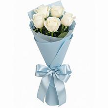 Букет 5 Белых роз Проуд в Боргустанской