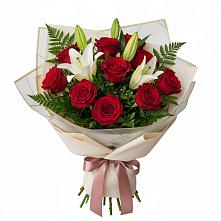 Букет цветов из:  Лилии и Розы в Боргустанской