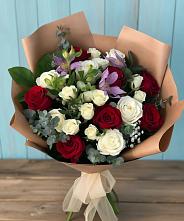 Букет цветов из:  Розы и Альстромерии в Боргустанской