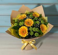 Букет цветов из:  Герберы и Хризантемы в Боргустанской