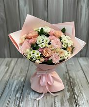 Букет цветов из:  Гвоздики, Розы и Хризантемы в Боргустанской
