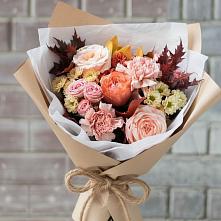 Букет цветов из:  Гвоздики, Хризантемы и Розы в Боргустанской