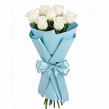 Букет 7 белых роз Проуд в Боргустанской