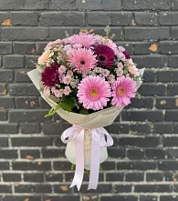 Букет цветов из:  Герберы и Хризантемы в Боргустанской