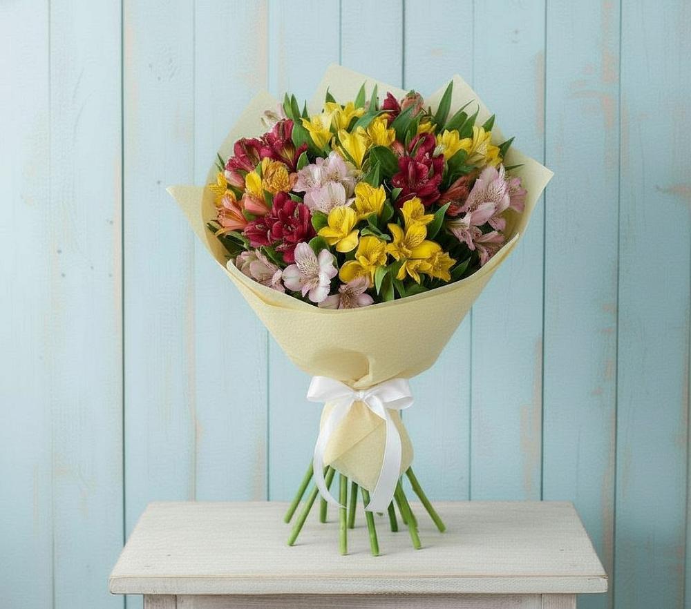 Букет цветов из: Альстромерии в Боргустанской