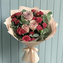 Букет цветов из:  Гвоздики и Розы в Боргустанской
