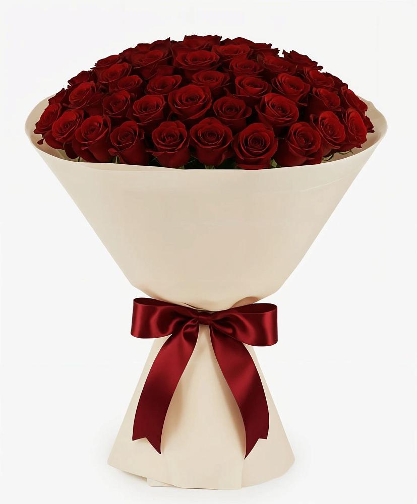 Букет 101 Бордовая роза Блэк Бакарра в Боргустанской