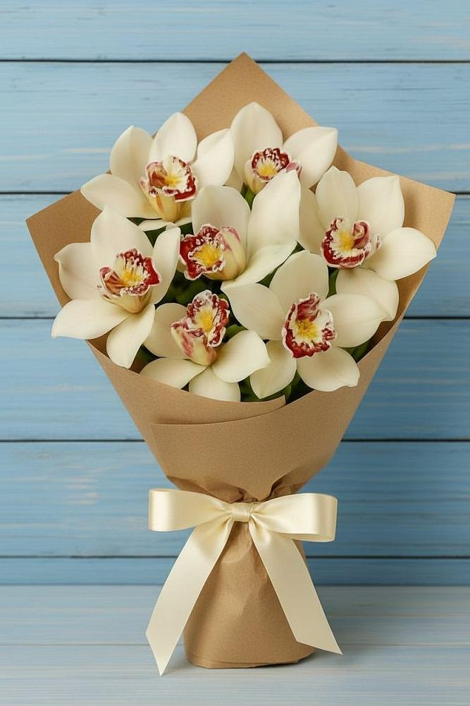 Букет цветов из: Орхидеи и Розы в Боргустанской