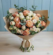 Букет цветов из:  Альстромерии и Розы #REPLACE_PRED# Боргустанской